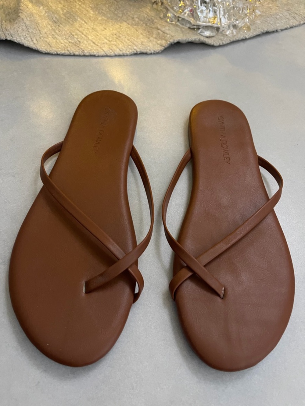 Cynthia Rowley Brown Strappy Slide Women’s Sandals -Size 9.5